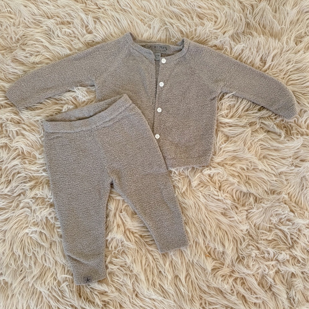 Barefoot Dreams CozyChic Lite Infant Classic Cardi & Pant Set